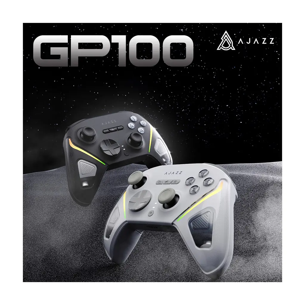 Геймпад Ajazz GP100S 2.4G/BT/USB Switch/PC/iOS/Android RGB White (GP100S-W) - фото 7