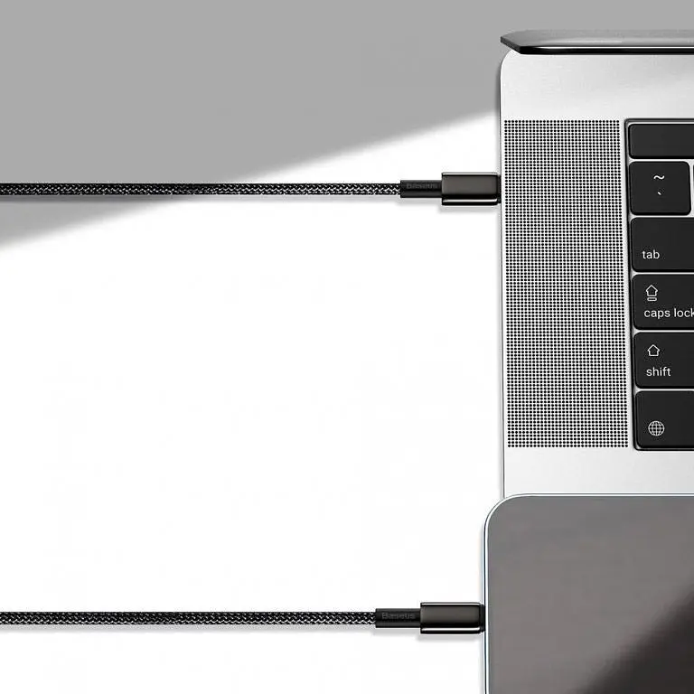 Кабель Baseus Tungsten Gold Series Fast Charging USB-C 100W 2m Black (CATWJ-A01) [77819] - фото 7