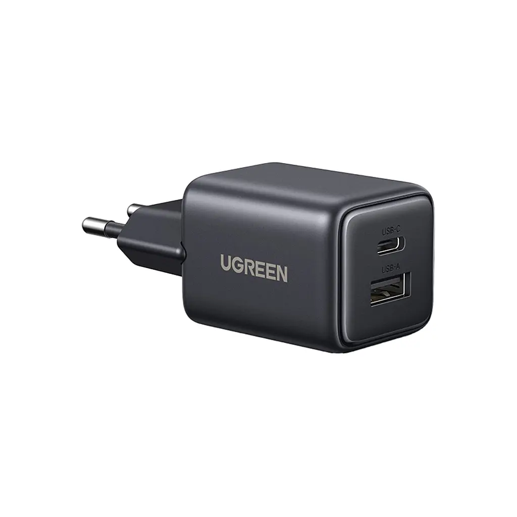 Зарядний пристрій Ugreen X514 1xUSB-C PD 20 Вт + 1xUSB GaN чорний (65737)