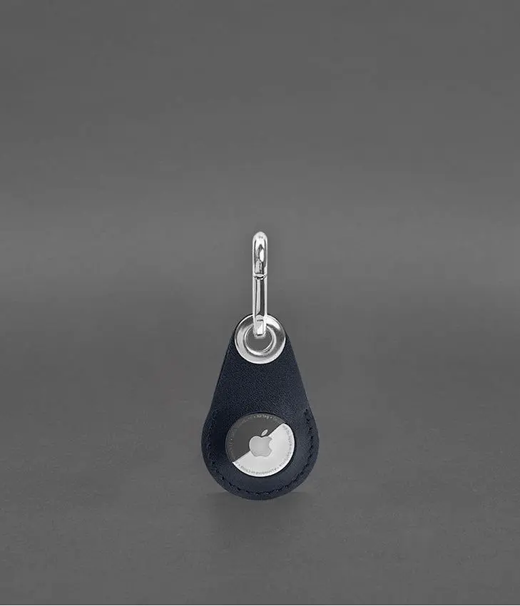 Кожаный чехол для Apple AirTag Синий - фото 2