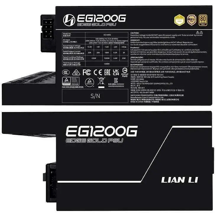 Блок живлення Lian Li Edge Gold 1200 Black (G9P.EG1200G.BH00.EU) - фото 9