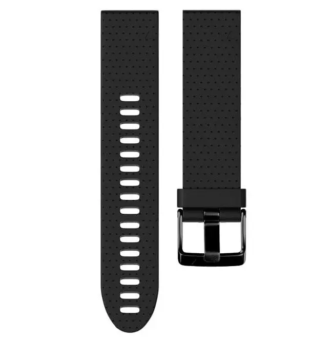 Силиконовый ремешок Primo для часов Garmin Fenix ​​5S/5S Plus/6S Black - фото 3