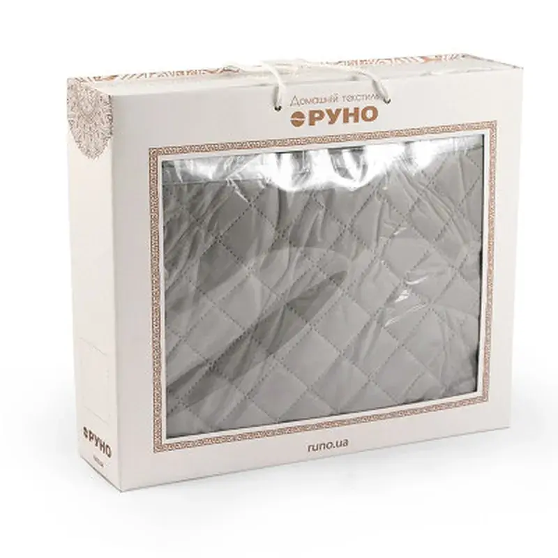 Покривало Руно двостороннє декоративне Velour Grey ромб 220х240 см (330.55_Grey ромб) - фото 11