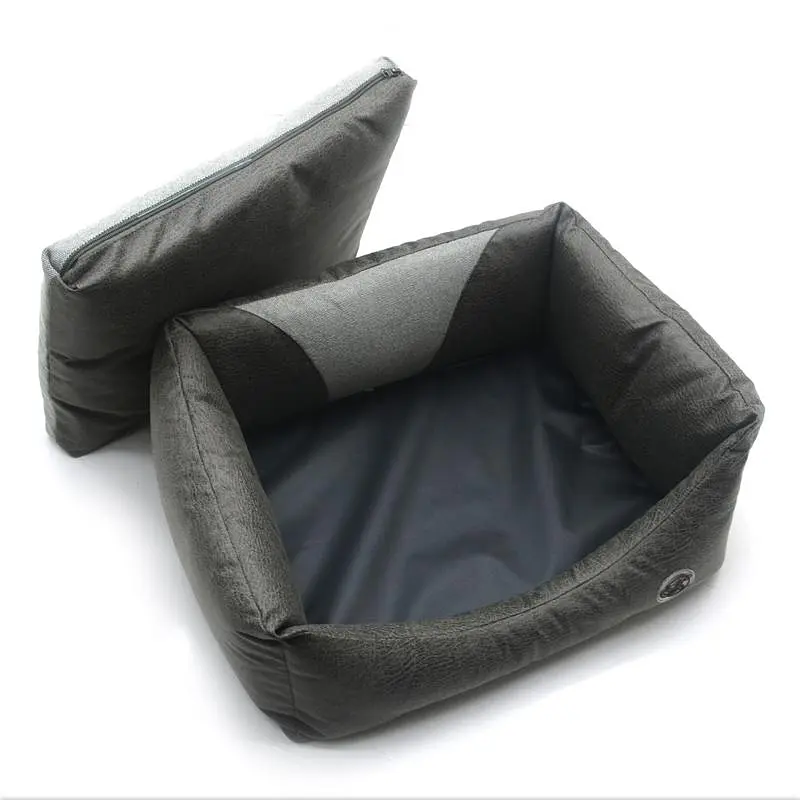 Лежак для котів та собак Zoo-hunt Фокс прямокутний сірий+червоний №1 30х40х21 см - фото 3