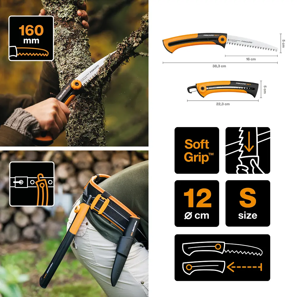 Садова пила складна Fiskars Xtract SW73, S - 160 мм, 123870 (1000613) - фото 3