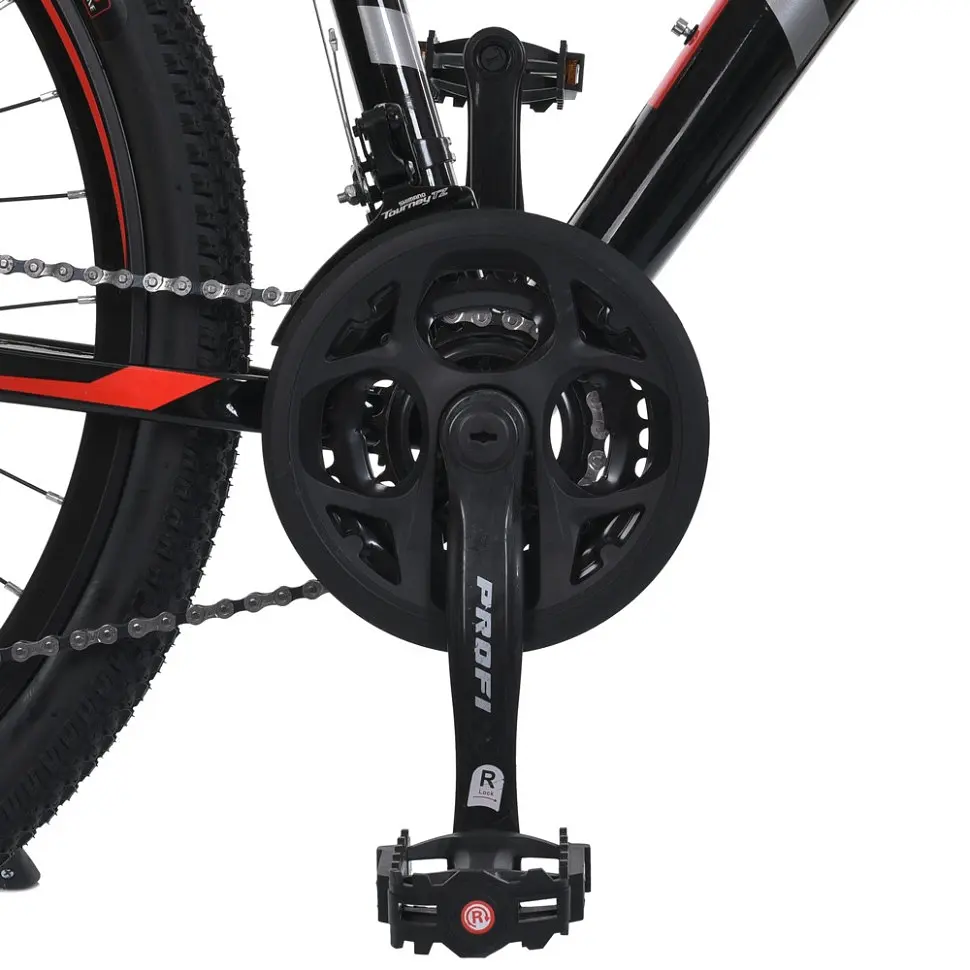 Велосипед MTB2602-2, 26 дюймів, алюмінієва рама 13 Shimano 21SP чорно-червоний - фото 5