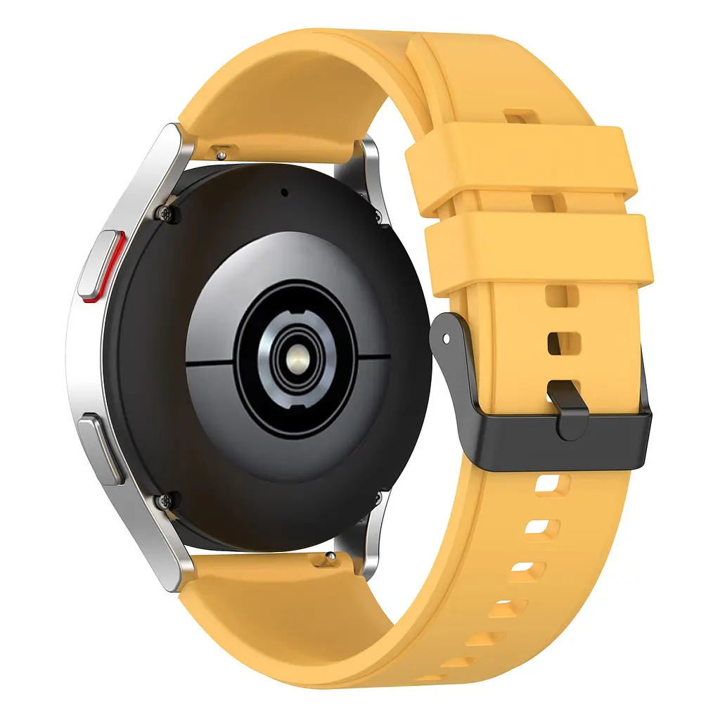 Ремешок для Samsung Galaxy Watch 4 Classic 42mm - желтый ширина крепления 20мм силикон Watchbands GT (W45-4WB35969806) - фото 2