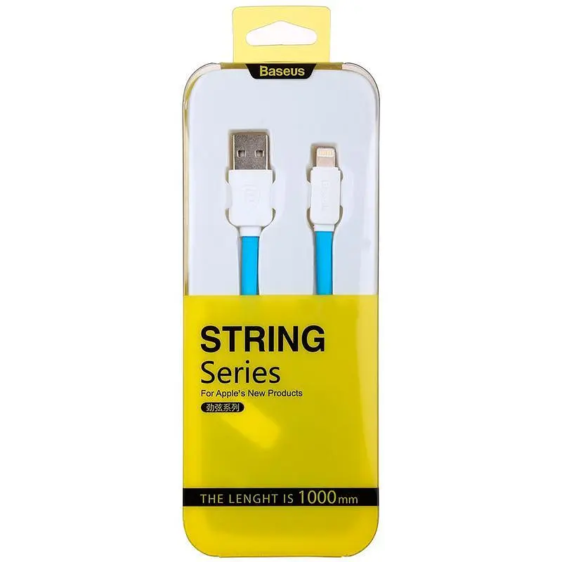 Кабель Baseus String Cable USB to Lightning 2A 1m CAAPIH6-ND32 Blue-White - фото 2