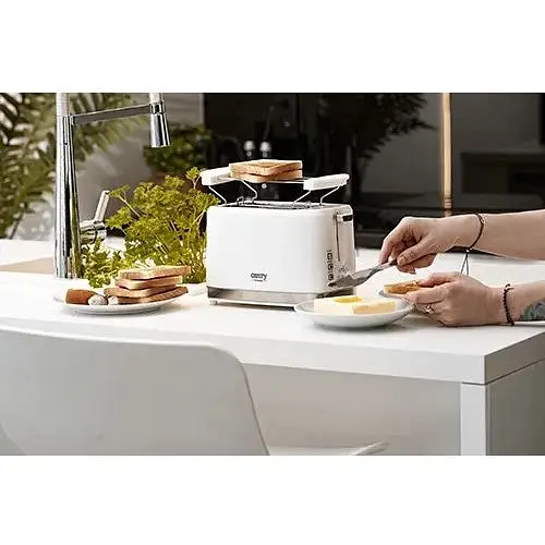 Тостер + підставка для булочок Camry CR 3219 900 Вт 6 режимів нержавіюча сталь автовідключення білий - фото 6