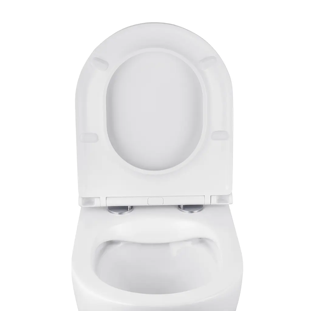 Комплект 4 в 1: Инсталляция GROHE Rapid SL 3 в 1 3884966Q + Унитаз безободочный Kroner Harz WHI493736 RIMLESS с сиденьем Slim Duroplast / Soft-close / Quick relase KH493736WHIR - фото 11