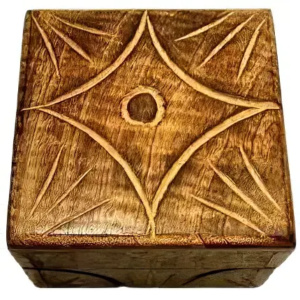 Скринька з мангового дерева антік 10.5х10х6 см - фото 1