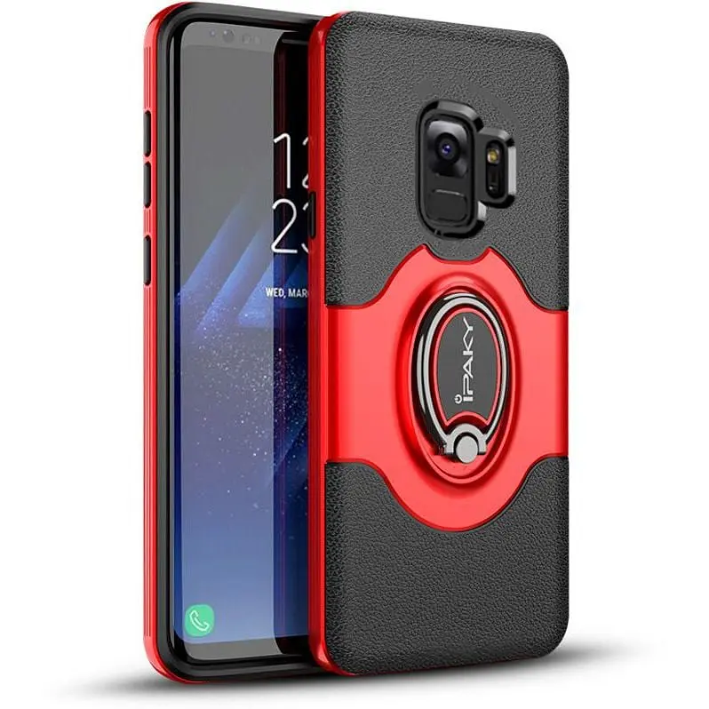 Чохол-накладка iPaky 360° Free Rotation Ring Holder case Samsung Galaxy S9 G960F Red - фото 2