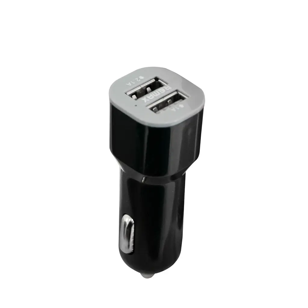 Зарядка для телефона в авто 12-24 V "Remax CC201" 2хUSB Чорна, автомобільний зарядний пристрій 1/2.1А (ST) - фото 2