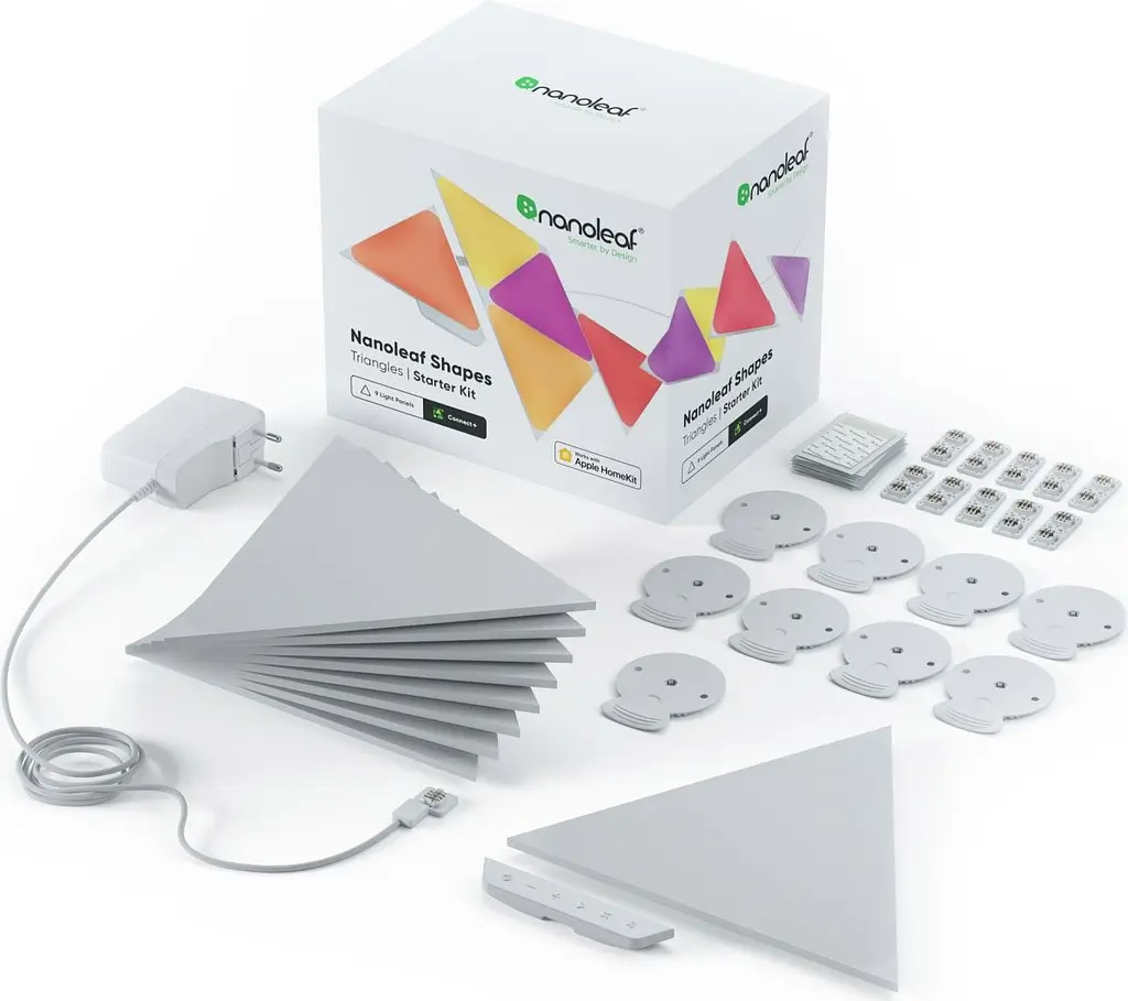 Розумна система освітлення Nanoleaf Shapes Triangles Starter Kit 9шт [80701] - фото 8