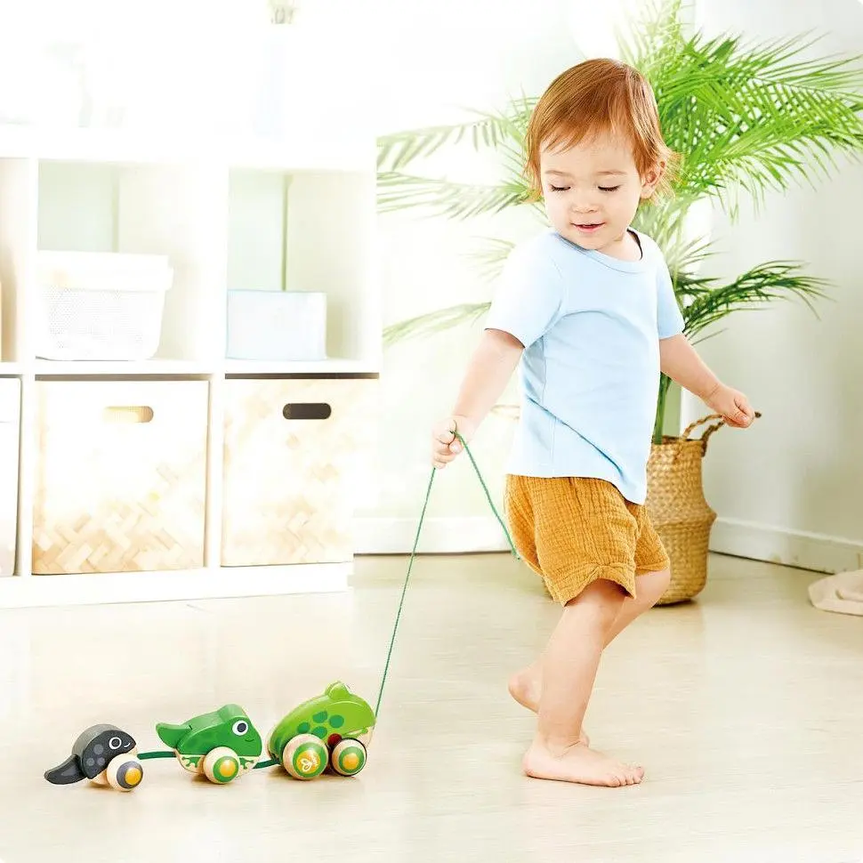 Деревянная каталка Hape Лягушки (E0365) - фото 4