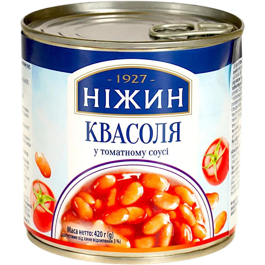 Квасоля Ніжин у томатному соусі 420 г з/б (943019) - фото 2