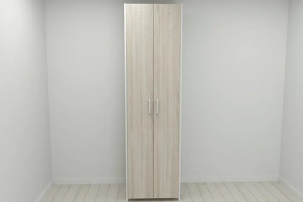 Шафа Гардероб Уні секція 6 серії Конект Ferrum-decor 220x60x50см Білий метал ДСП Дуб Сонома 16 мм (FRD-104581) - фото 8