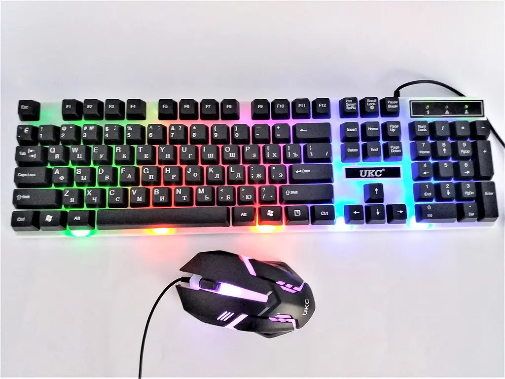 Компьютерная клавиатура с подсветкой геймерская UKC M416 ART-5559 Combo Gamer игровая клавиатура с мышкой (ST) - фото 5