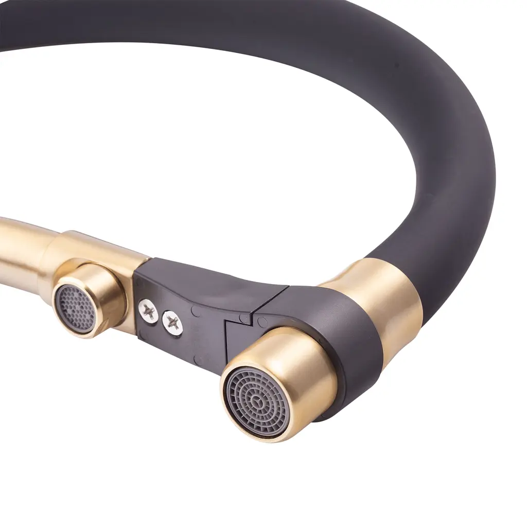 Смеситель для кухни Mixxus Premium Gravity 021 с гибким изливом Brushed Gold MI6981 Золотой - фото 8