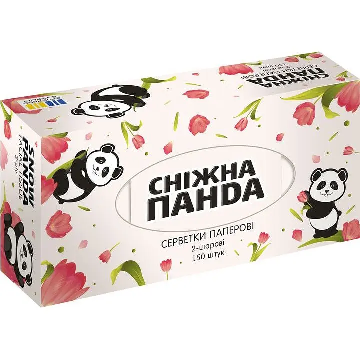 Серветки косметичні Сніжна Панда  в асортименті 150 шт. - фото 3