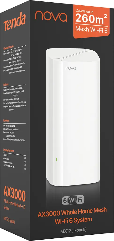 Система WiFi-Mesh MX12 NOVA AX3000, 1мод Tenda teh0017254 - фото 6