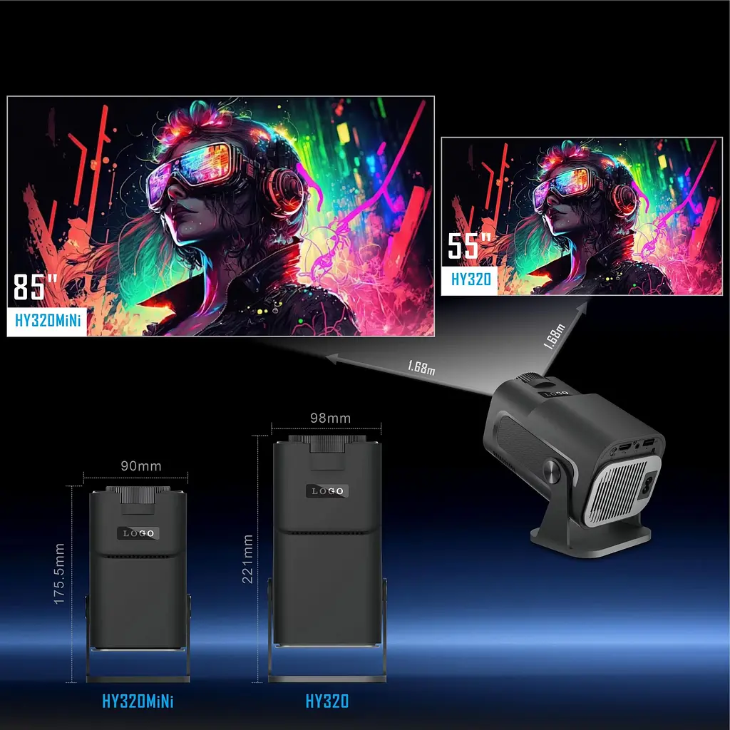 Мультимедийный смарт проектор Magcubic HY320 mini 720P 1/8 Гб 300 ANSI Android 11 - фото 6