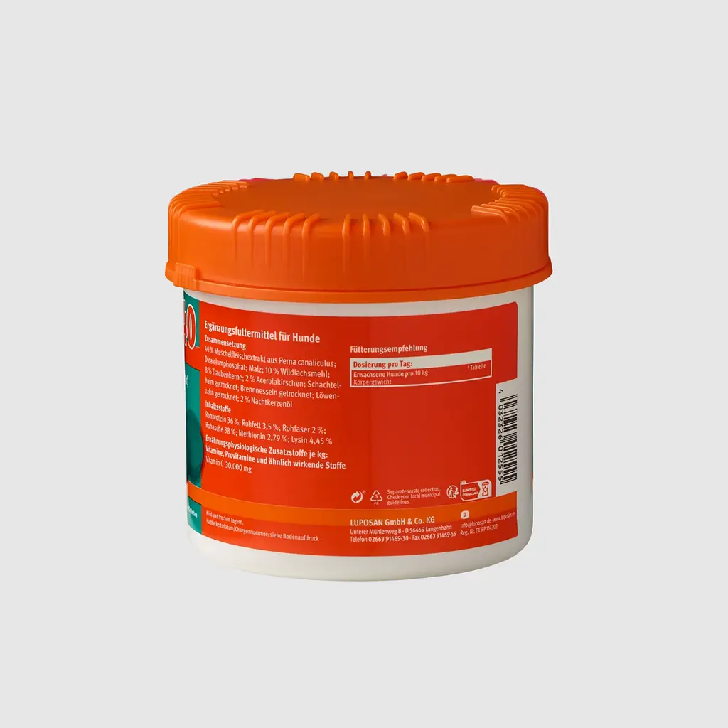 Добавка для зміцнення суглобів і кісток собак Luposan GelenkKraft 40 Tabletten 200 шт. - фото 4