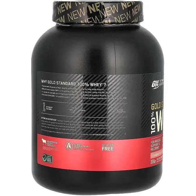 Сироватковий протеїн Optimum Nutrition Whey Gold Standard Strawberry cream 2.26 кг - фото 3