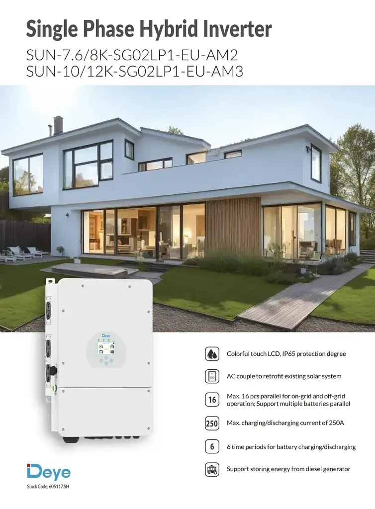 Гібридний інвертор Deye SUN-12K-SG02LP1-EU-AM3 12 кВт: для енергоефективних рішень з підтримкою 48В - фото 3