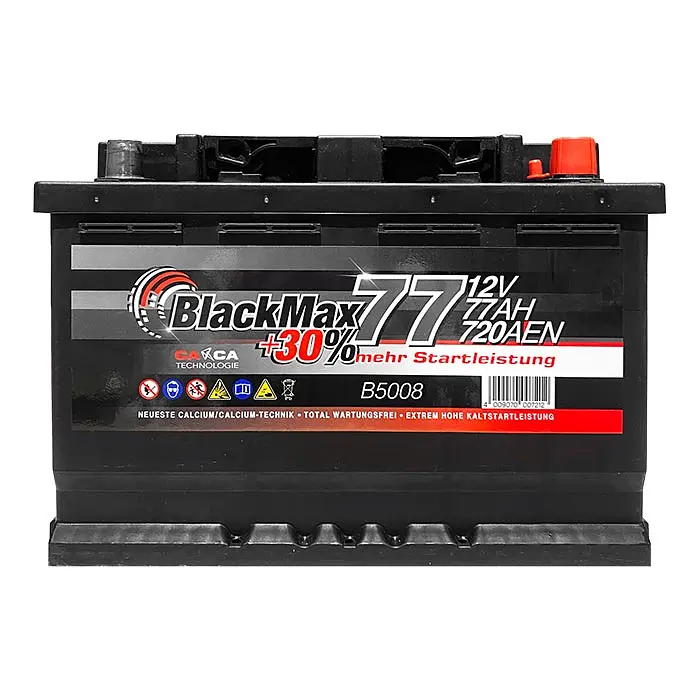 Автомобільний акумулятор BlackMax 6СТ-77Ah АзЕ 720A (EN) B5008