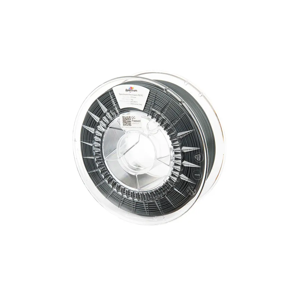 Пластик для 3D-принтера Spectrum PET-G Premium 1.75mm 1kg Grey, Anthracite, RAL 7016 (80833)
