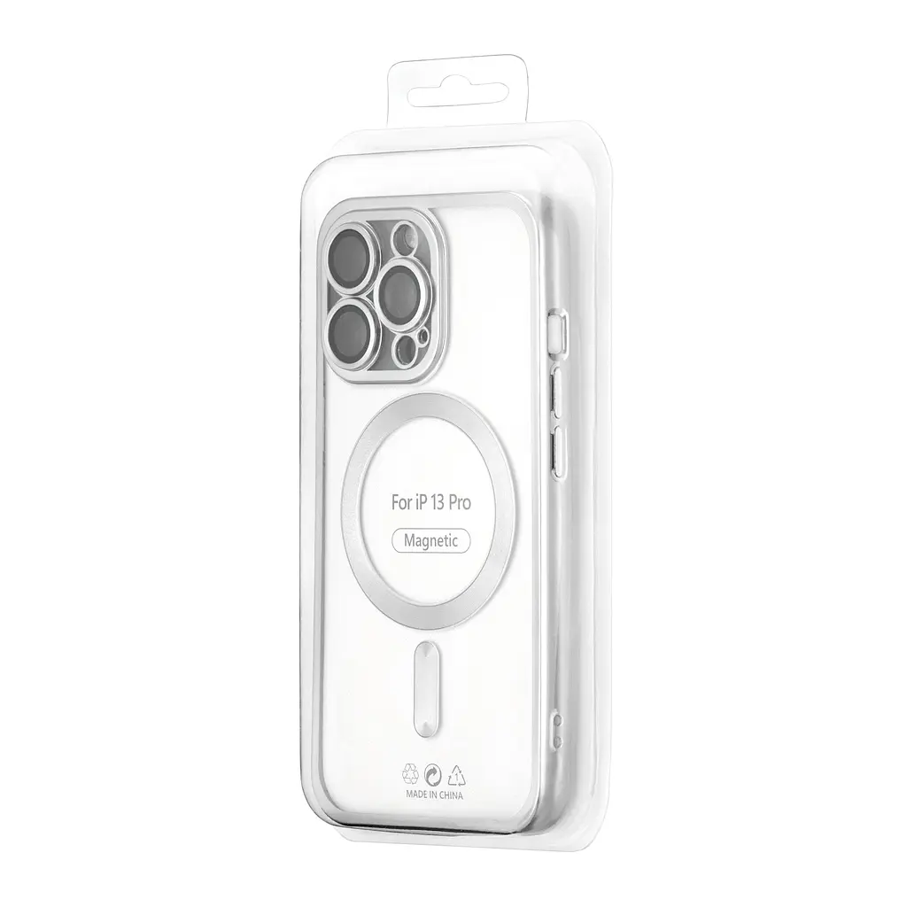 Чохол Ductil Metallic Edge with MagSafe (Protected Camera & Lens) iPhone 13 Pro Silver - фото 2