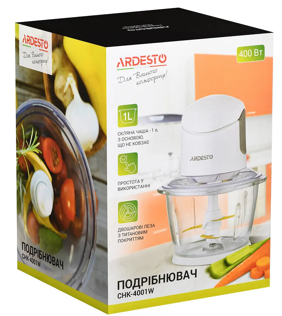Подрібнювач Ardesto CHK-4001W - фото 4