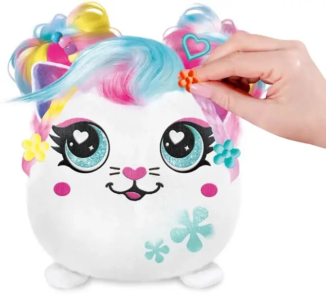Набор Diy Airbrush Plush - Hair'iffic "Сделай прическу - Серденька" с игрушечным аэрографом (AIR040/2) - фото 8