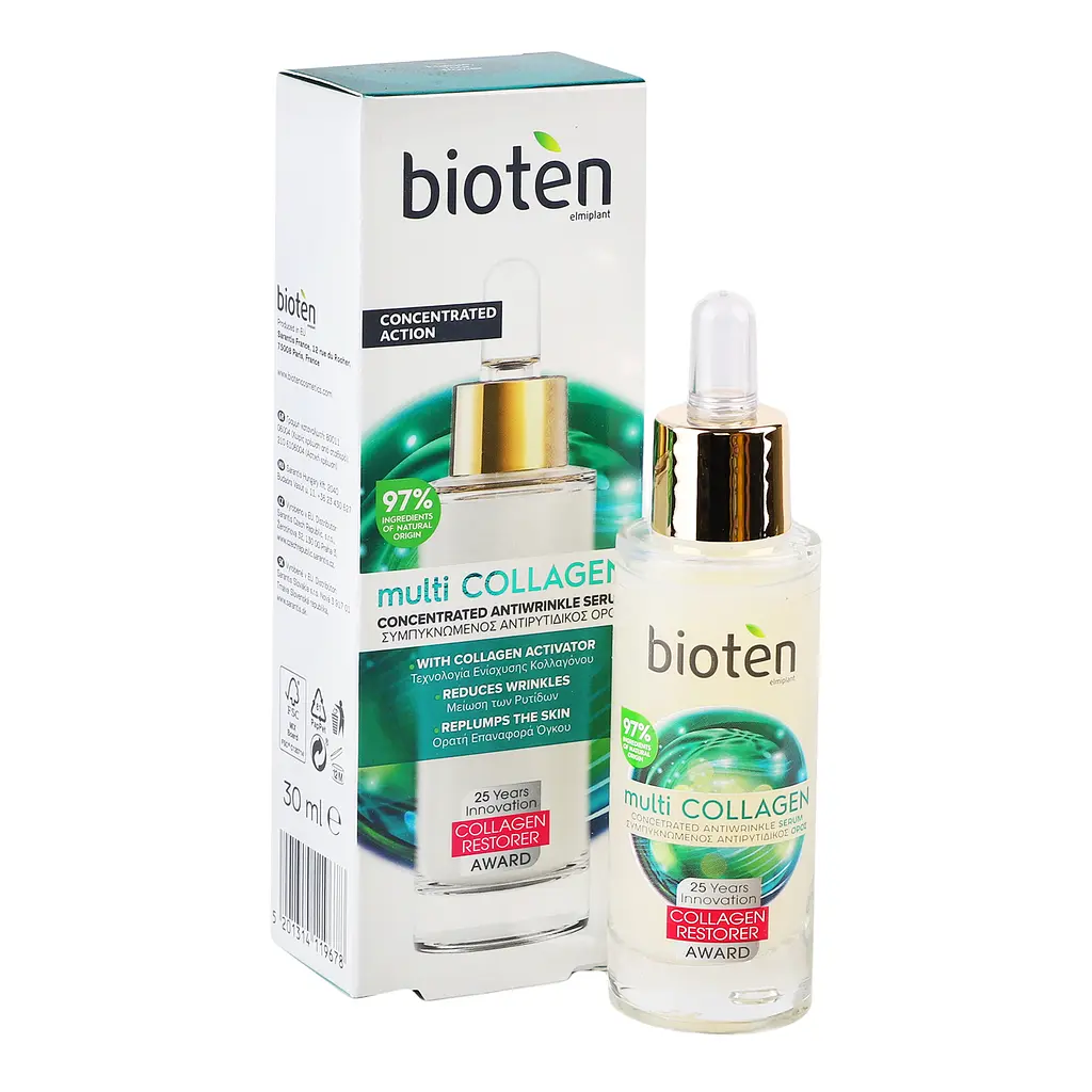 Концентрована сироватка для обличчя Bioten Multi Collagen Antiwrinkle Concentrated Serum проти зморшок з колагеном 30 мл - фото 2
