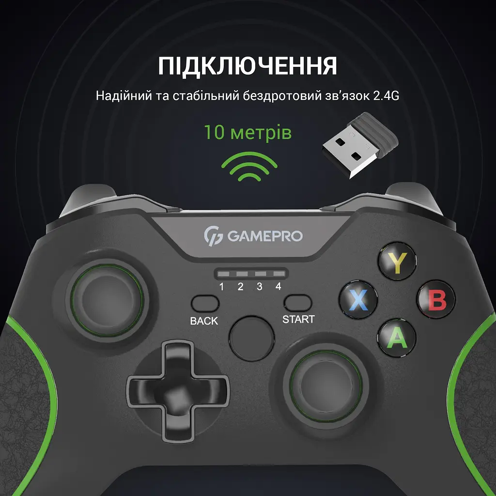 Геймпад GamePro беспроводной черный (MG650B) - фото 13