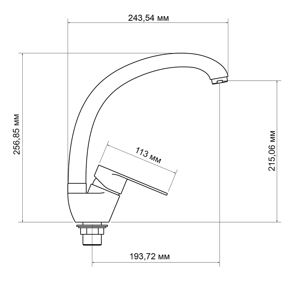 Змішувач для кухні Lidz Tani 008F (k40) LDTAN008FCRM44971 Chrome - фото 2