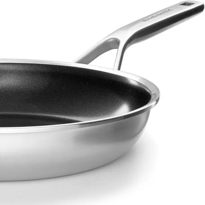 Сковорода KitchenAid Multi-Ply Stainless Steel 24 см з керамічним покриттям (CC004949-001) - фото 4