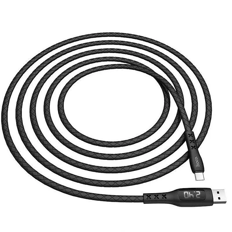 USB Cable Hoco S6 Sentinel Type-C Black 1m (with display) - фото 3