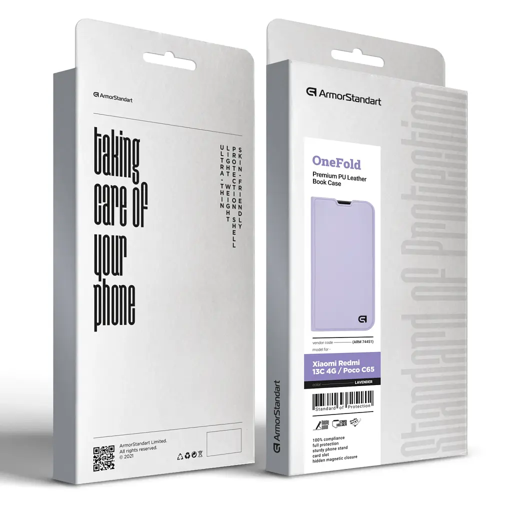 Чохол-книжка ArmorStandart OneFold Case для Xiaomi Redmi 13C 4G / Poco C65 Lavender - фото 6