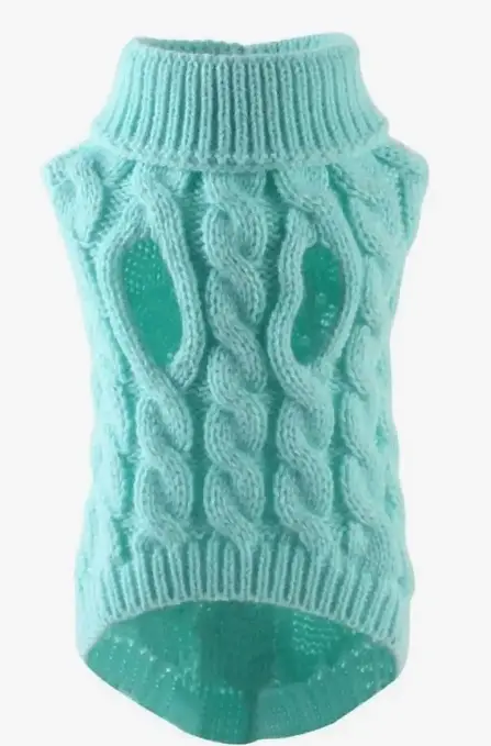 Светр для собак та котів EcoToys Blue M блакитний A: 25 см B: 36 см C: 27 см 6947 - фото 2