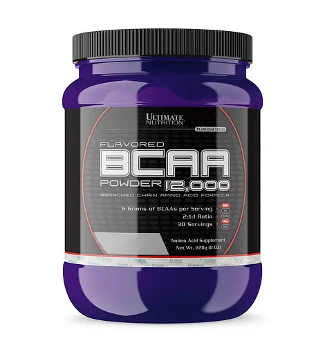 Амінокислота BCAA Ultimate Nutrition BCAA 12 000 Powder, 228 грам - Ожина