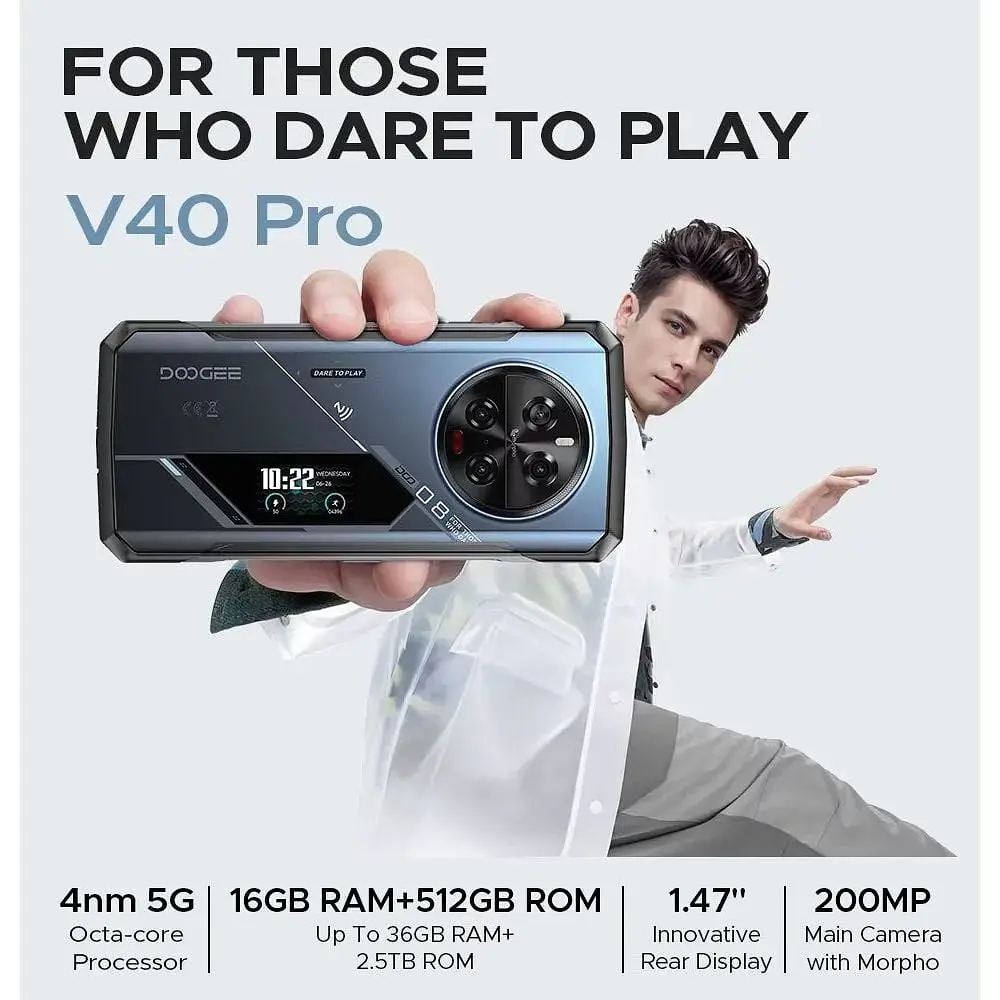 Смартфон Doogee V40 Pro 16/512Gb сріблястий - фото 8