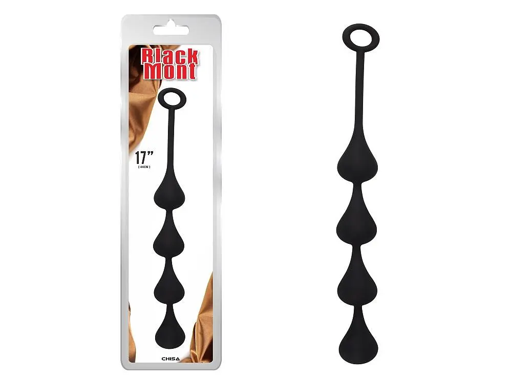 Анальний ланцюжок Chisa Black Mont Anal Penetrator M 44 см (чорний) - фото 2