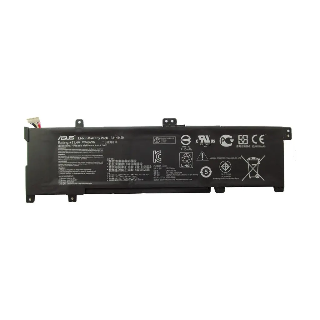 Акумулятор до ноутбука ASUS K501 B31N1429, 4110mAh (48Wh), 3cell, 11.4V, Li-ion, черная, (A47275)