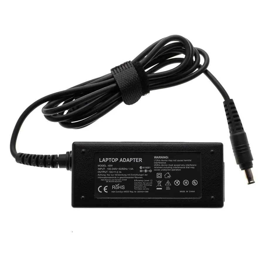 Блок живлення для монітора SAMSUNG 19V 2.1A 40W 5.5 x 3.0мм+PIN чорний (без кабеля!) - фото 2