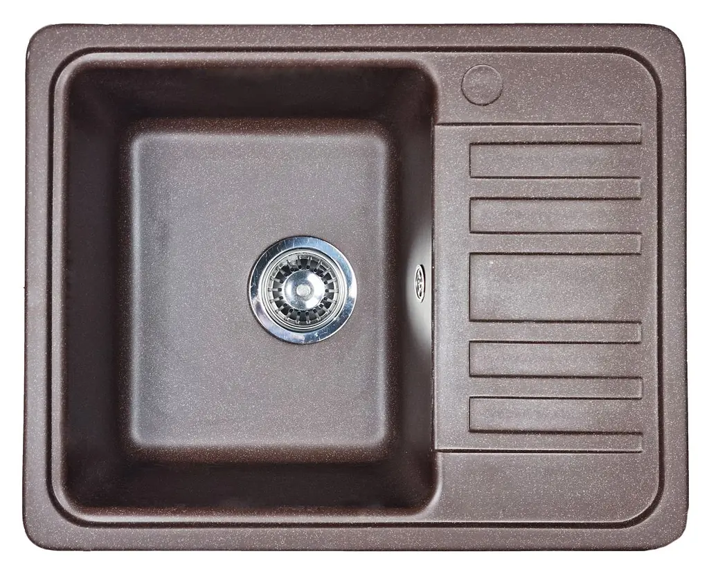 Кухонна мийка Adamant SMALL коричнева 570x455x180 мм, з крилом 57 см - фото 3