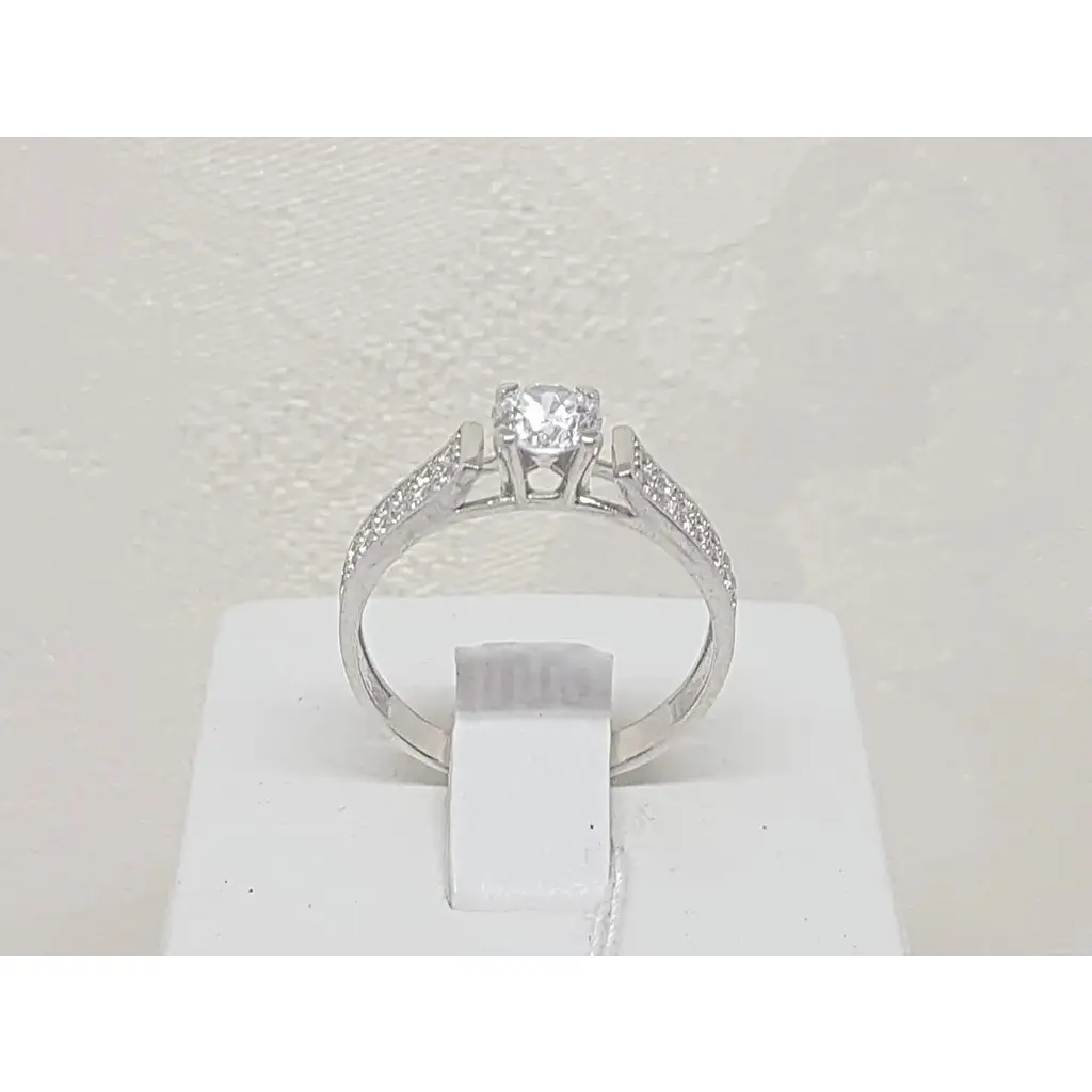 Золоте кільце Столична Ювелірна Фабрика з фіанітами. 140432Б 18,5 - фото 3