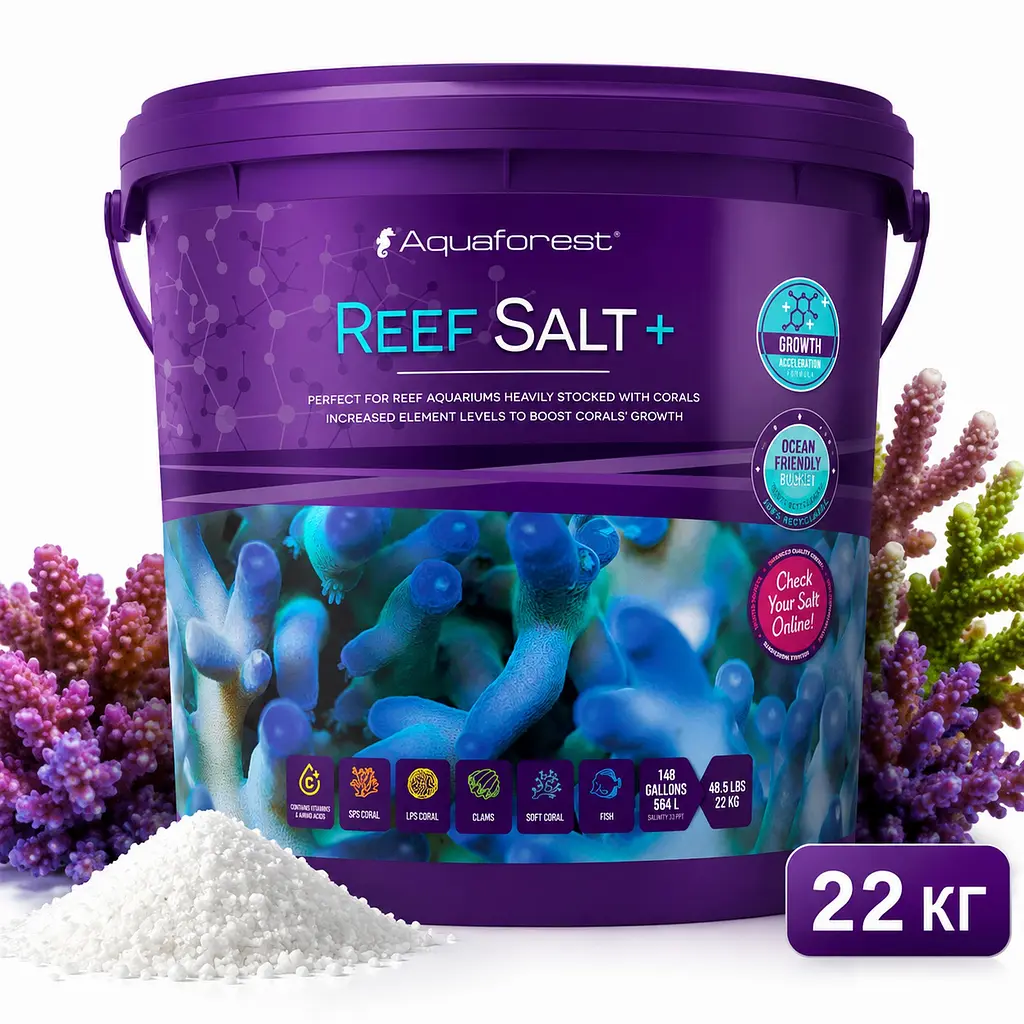 Сіль морська для SPS та LPS коралів Aquaforest Reef Salt Plus 22 кг з підвищеним Ca, Mg та KH - фото 3