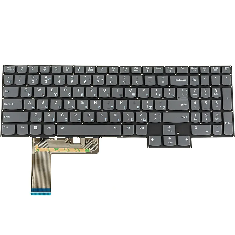 Клавіатура для ноутбука LENOVO (S7-16 series), rus, black, без фрейма, підсвічування клавіш (RGB Per-key) - фото 2